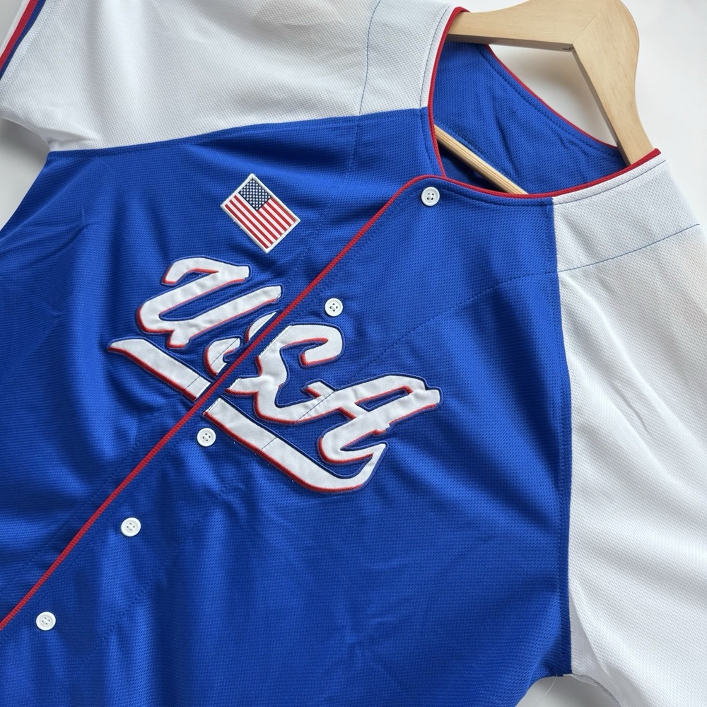 Team USA World Baseball Classic WBC 2026 Jersey Size Medium Blue White NWT